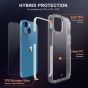 SHIELDON iPhone 13 Mini Clear Case Anti-Yellowing, Transparent Thin Slim Anti-Scratch Shockproof PC+TPU Case with Tempered Glass Screen Protector for iPhone 13 Mini - Crystal Clear