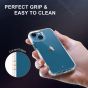 SHIELDON iPhone 13 Mini Clear Case Anti-Yellowing, Transparent Thin Slim Anti-Scratch Shockproof PC+TPU Case with Tempered Glass Screen Protector for iPhone 13 Mini - Crystal Clear