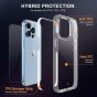 SHIELDON iPhone 13 Clear Case Anti-Yellowing, Transparent Thin Slim Anti-Scratch Shockproof PC+TPU Case with Tempered Glass Screen Protector for iPhone 13 - Clear