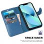 TUCCH iPhone 14 Plus Wallet Case, Mini iPhone 14 Plus 6.7-inch Leather Case, Folio Flip Cover with RFID Blocking, Stand, Credit Card Slots, Magnetic Clasp Closure - Light Blue