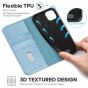 TUCCH iPhone 14 Plus Wallet Case, iPhone 14 6.7-Inch Plus Flip Folio Book Cover, Magnetic Closure Phone Case - Shiny Light Blue