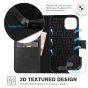 TUCCH iPhone 14 Wallet Case, iPhone 14 PU Leather Case, Folio Flip Cover with RFID Blocking, Credit Card Slots, Magnetic Clasp Closure - Black & Grey