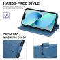 TUCCH iPhone 14 Wallet Case, iPhone 14 PU Leather Case, Folio Flip Cover with RFID Blocking, Credit Card Slots, Magnetic Clasp Closure - Light Blue