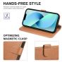 TUCCH iPhone 14 Pro Wallet Case, iPhone 14 Pro PU Leather Case, Folio Flip Cover with RFID Blocking and Kickstand - Light Brown