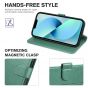 TUCCH iPhone 14 Pro Wallet Case, iPhone 14 Pro PU Leather Case, Folio Flip Cover with RFID Blocking and Kickstand - Myrtle Green