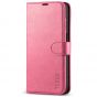 TUCCH iPhone 14 Pro Wallet Case, iPhone 14 Pro PU Leather Case, Folio Flip Cover with RFID Blocking and Kickstand - Hot Pink