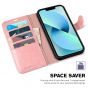 TUCCH iPhone 14 Pro Wallet Case, iPhone 14 Pro PU Leather Case, Folio Flip Cover with RFID Blocking and Kickstand - Rose Gold