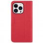 TUCCH iPhone 14 Pro Wallet Case, iPhone 14 Pro PU Leather Case with Folio Flip Book Cover, Kickstand, Card Slots, Magnetic Closure - Red