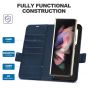 TUCCH SAMSUNG GALAXY Z FOLD4 5G Wallet Case with S Pen Holder Dual Magnetic Tab Closure Book Folio Flip Style - Dark Blue