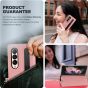 TUCCH SAMSUNG GALAXY Z FOLD4 5G Wallet Case with S Pen Holder Dual Magnetic Tab Closure Book Folio Flip Style - Rose Gold