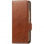 SHIELDON SAMSUNG Galaxy Z Fold5 Magnetic Wallet Case, SAMSUNG Z Fold 5 Genuine Leather RFID Phone Cover - Retro Brown