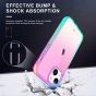 SHIELDON iPhone 13 Mini Clear Case Anti-Yellowing, Transparent Thin Slim Anti-Scratch Shockproof PC+TPU Case with Tempered Glass Screen Protector for iPhone 13 Mini - Purple Blue Gradient
