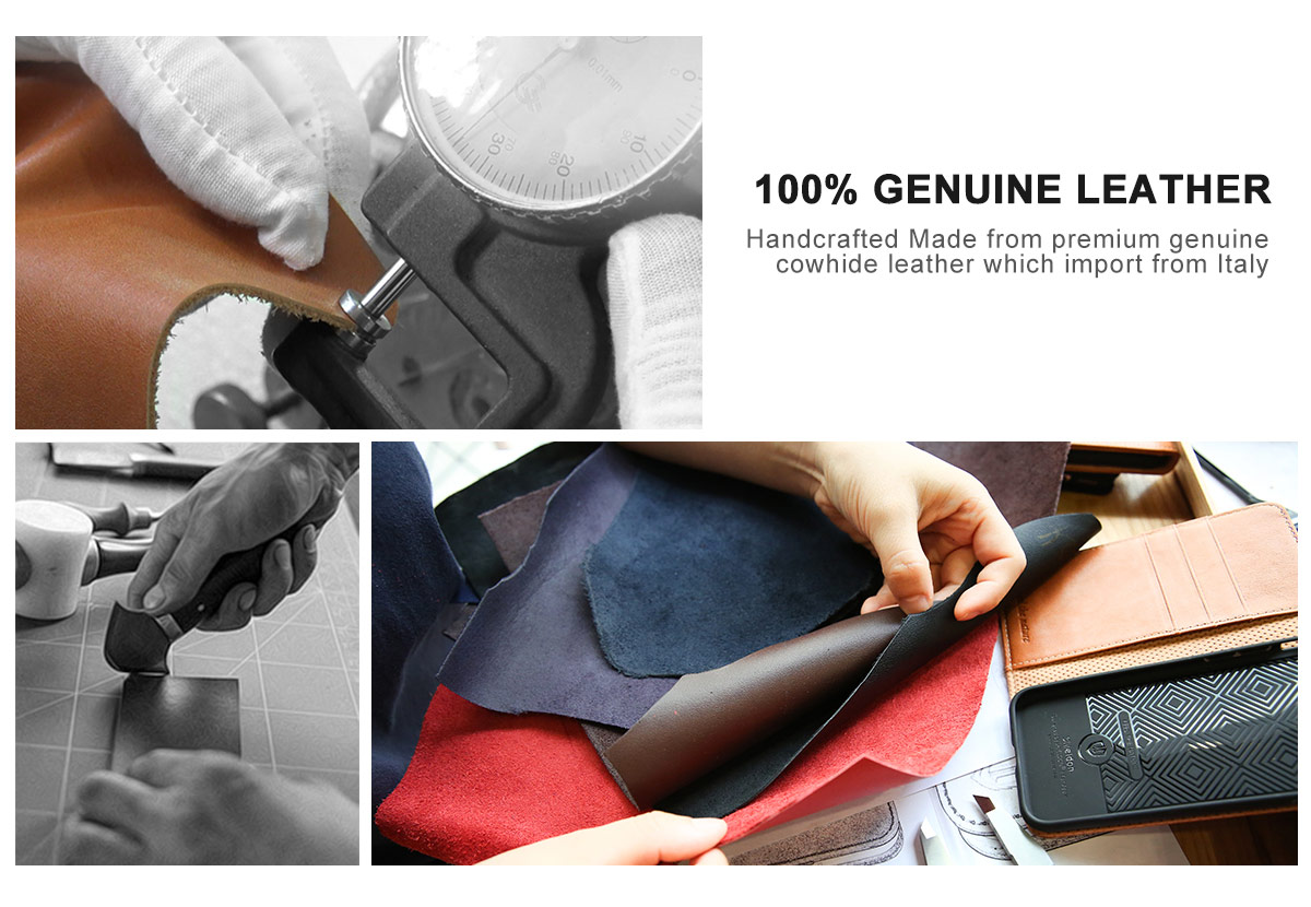 SHIELDON Genuine Leather iPhone 5 Wallet Case