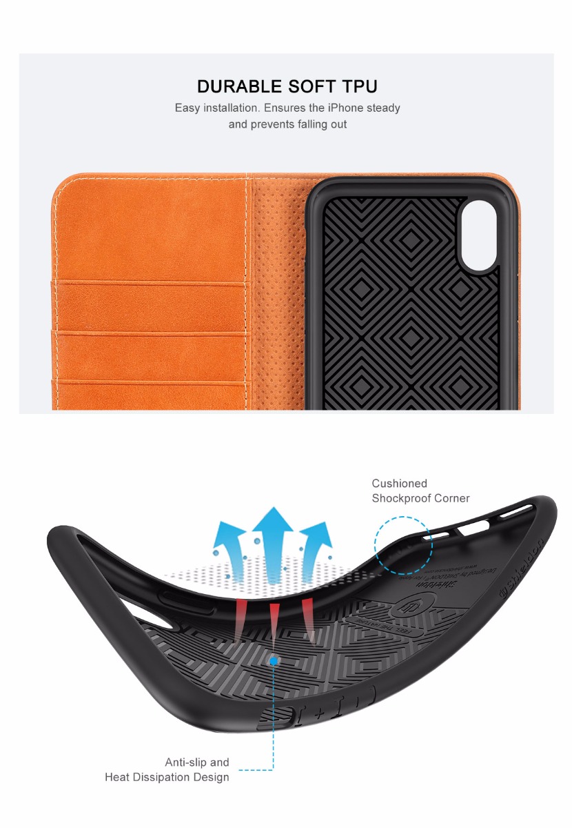 MONOJOY iPhone XS Case iPhone X Case Cover iPhone X Leather Wallet