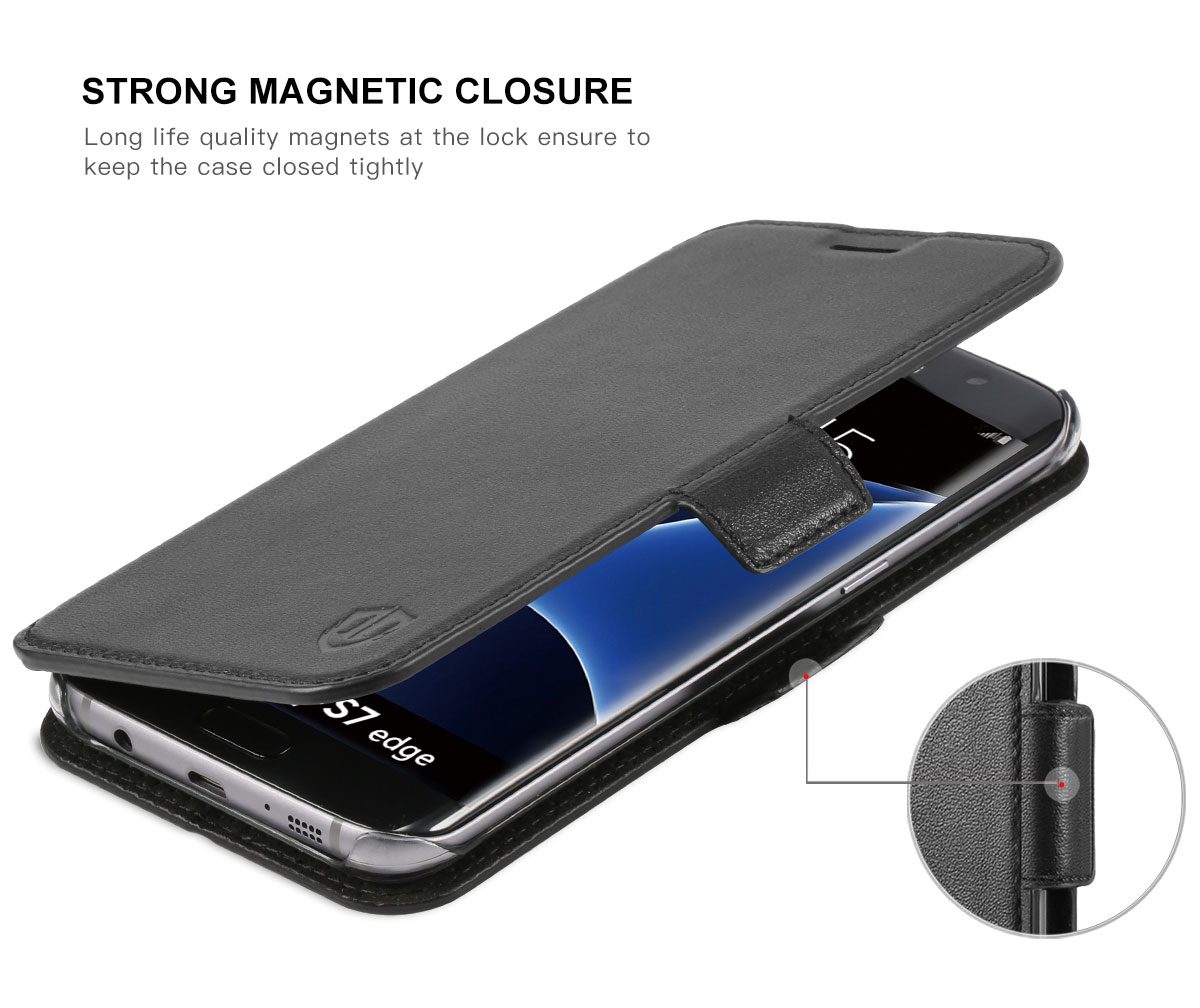 SHIELDON Galaxy S7 Edge Genuine Leather Kickstand Case SHIELDON Galaxy S7 Edge Genuine Leather Kickstand Case