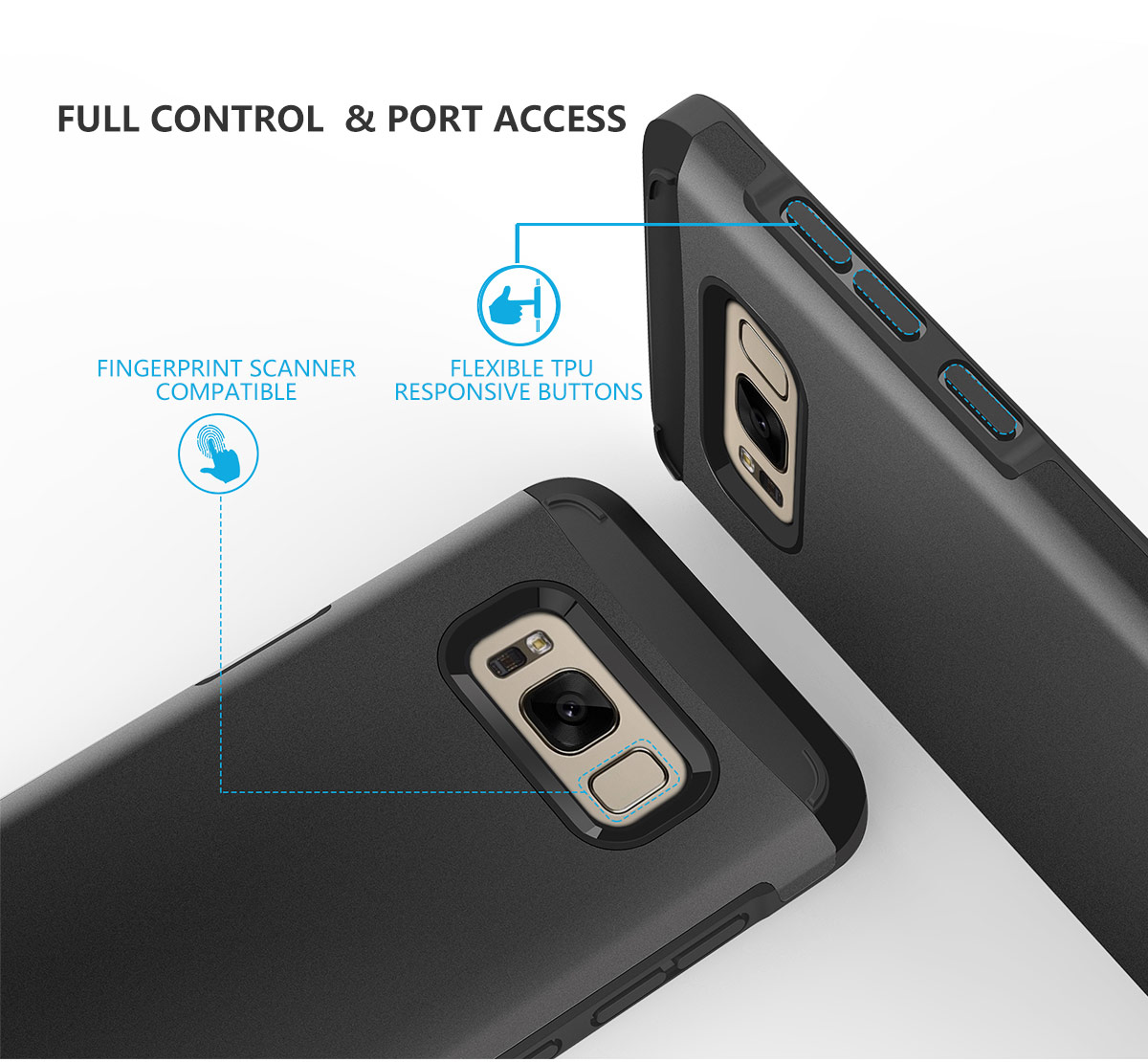SHIELDON Galaxy S8 Dual Layer Case -Galaxy S8 Protection Case - Sunrise Series