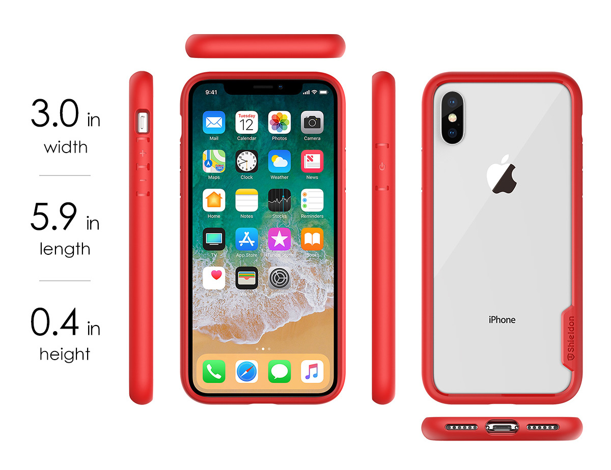 SHIELDON iPhone XS, iPhone X / iPhone 10 Clear Case - Glacier Series