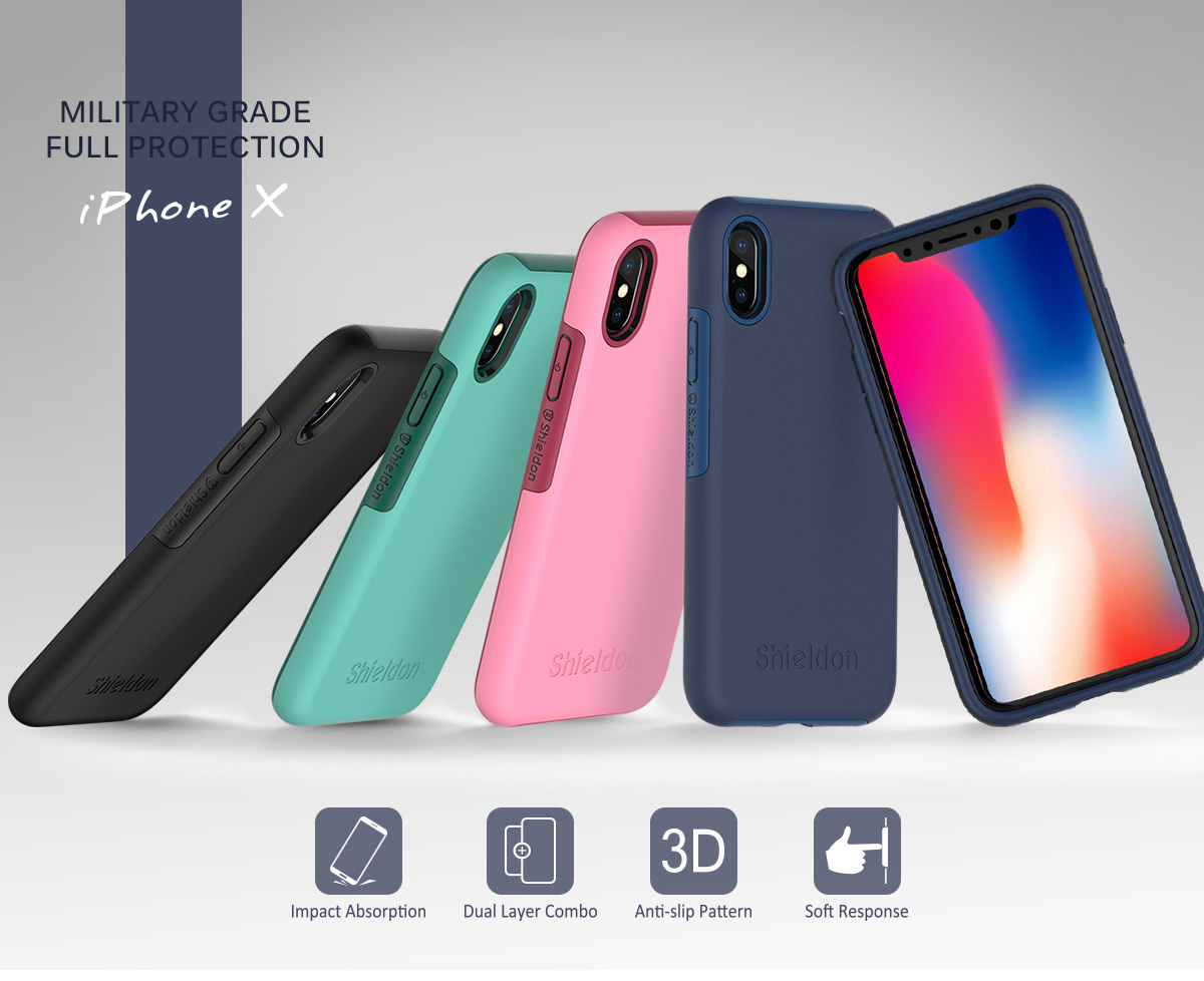 Shieldon iPhone XS, iPhone X Drop Protection Case - Plateau Series