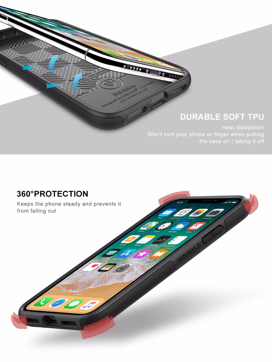 Shieldon iPhone XS, iPhone X Drop Protection Case - Plateau Series