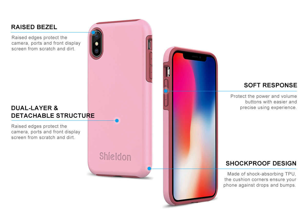 Shieldon iPhone XS, iPhone X Drop Protection Case - Plateau Series