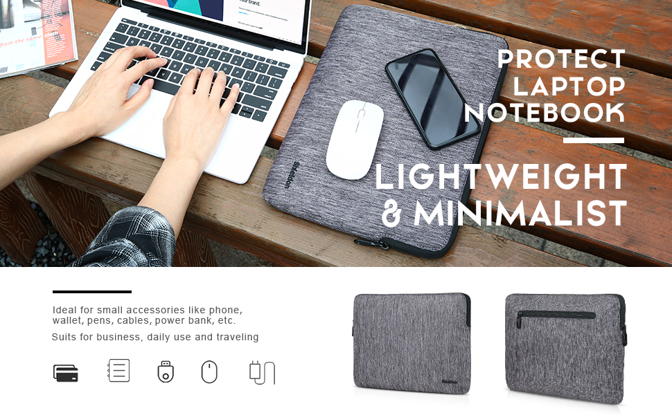 SHIELDON Laptop Sleeve Bag Cover Case