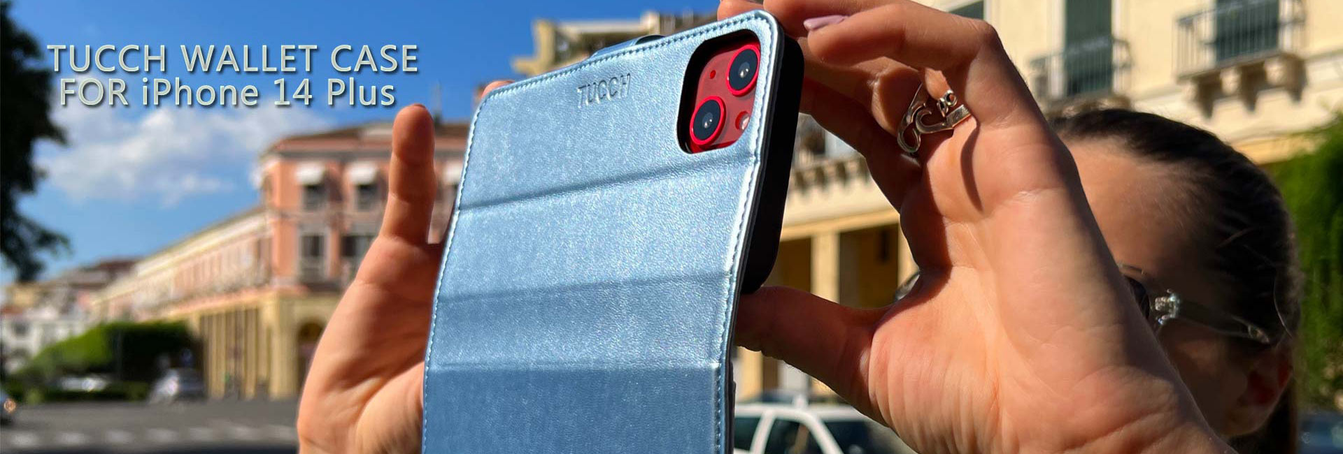TUCCH iPhone14 Plus 6.7-inch Leather Cover