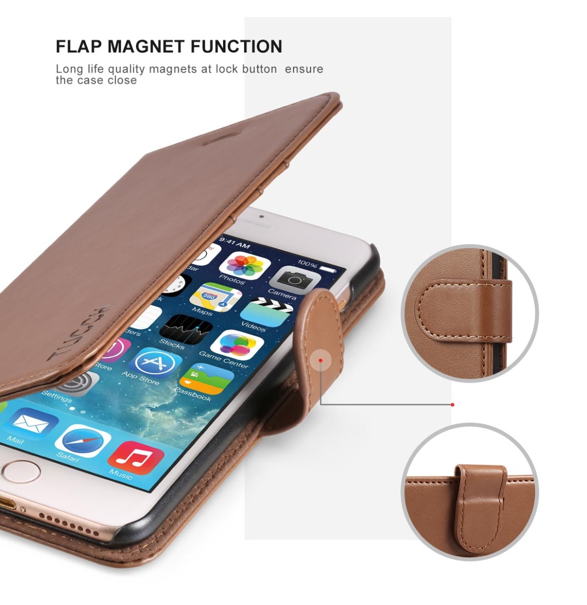 TUCCH iPhone 6S / 6 Plus Leather Wallet Phone Case