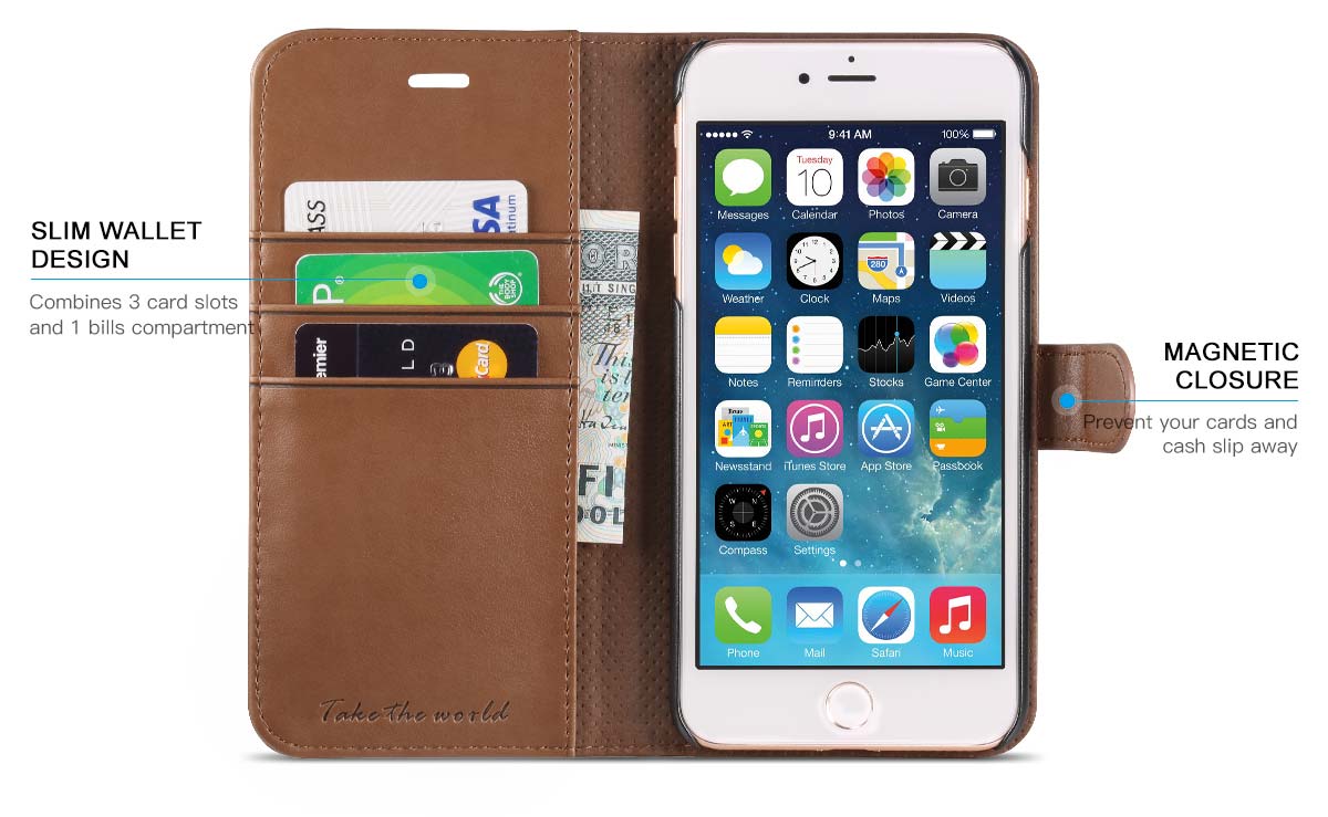TUCCH iPhone 7 Plus Wallet Case 