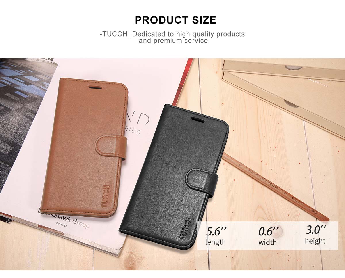 TUCCH iPhone 7 PU Leather Wallet Case