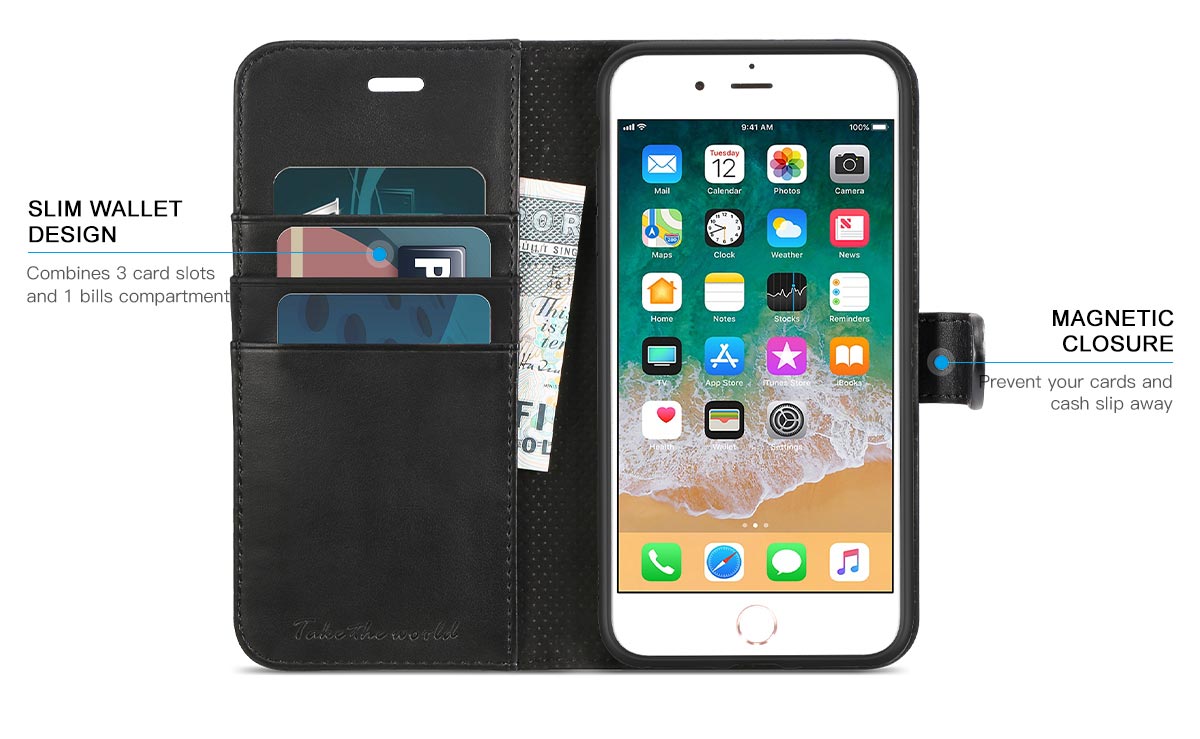 TUCCH iPhone 8 Plus Wallet Case