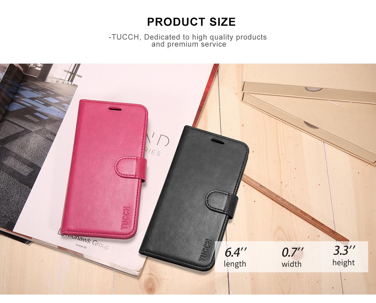 TUCCH iPhone 8 Plus Case Magnetized Closure 