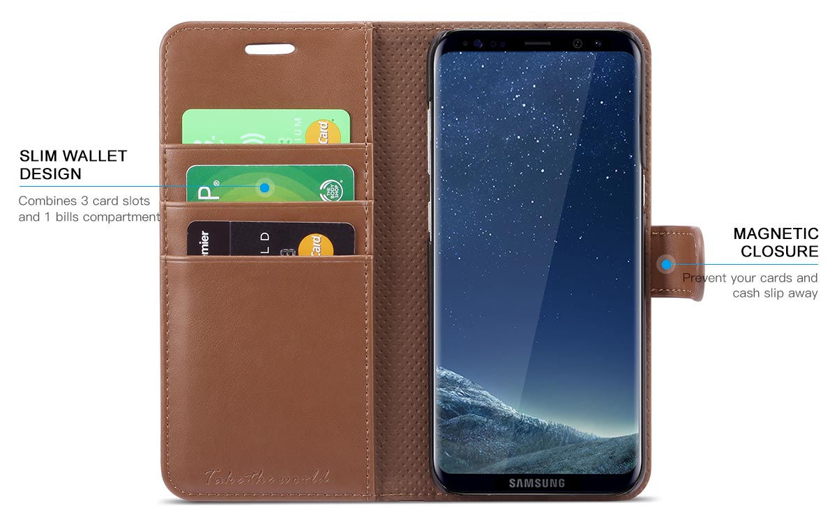 TUCCH Galaxy S8 Wallet Case