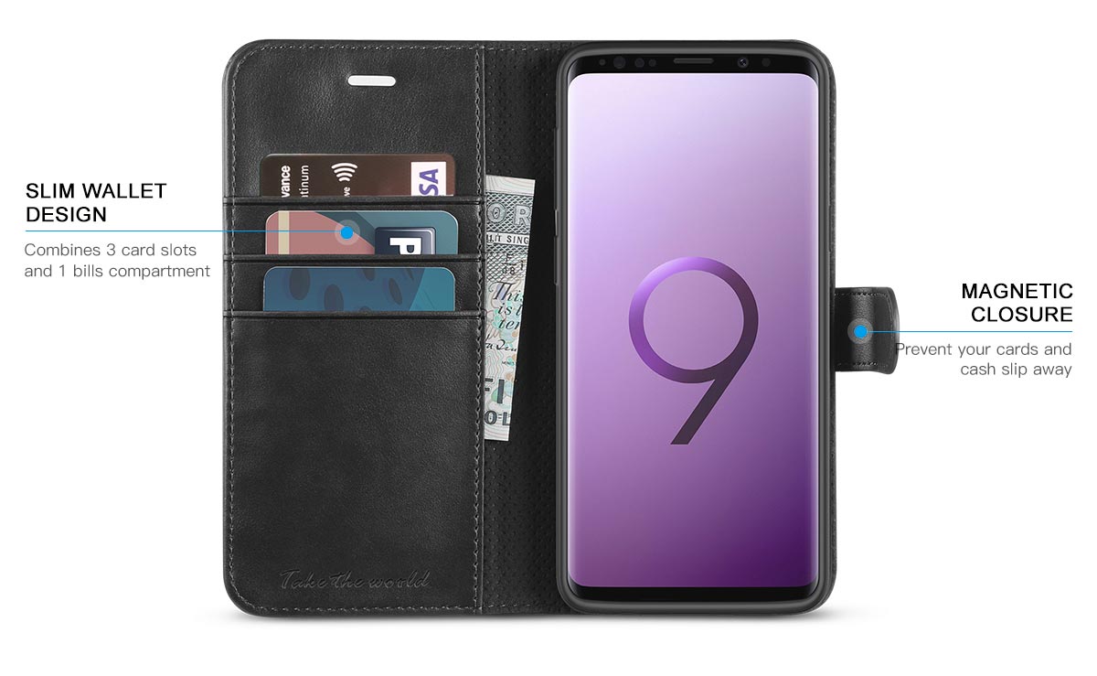 TUCCH Samsung S9 Plus Wallet Case 