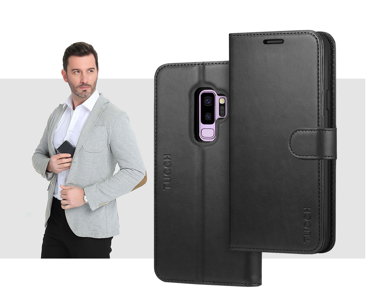 TUCCH Samsung S9 Plus Wallet Case 