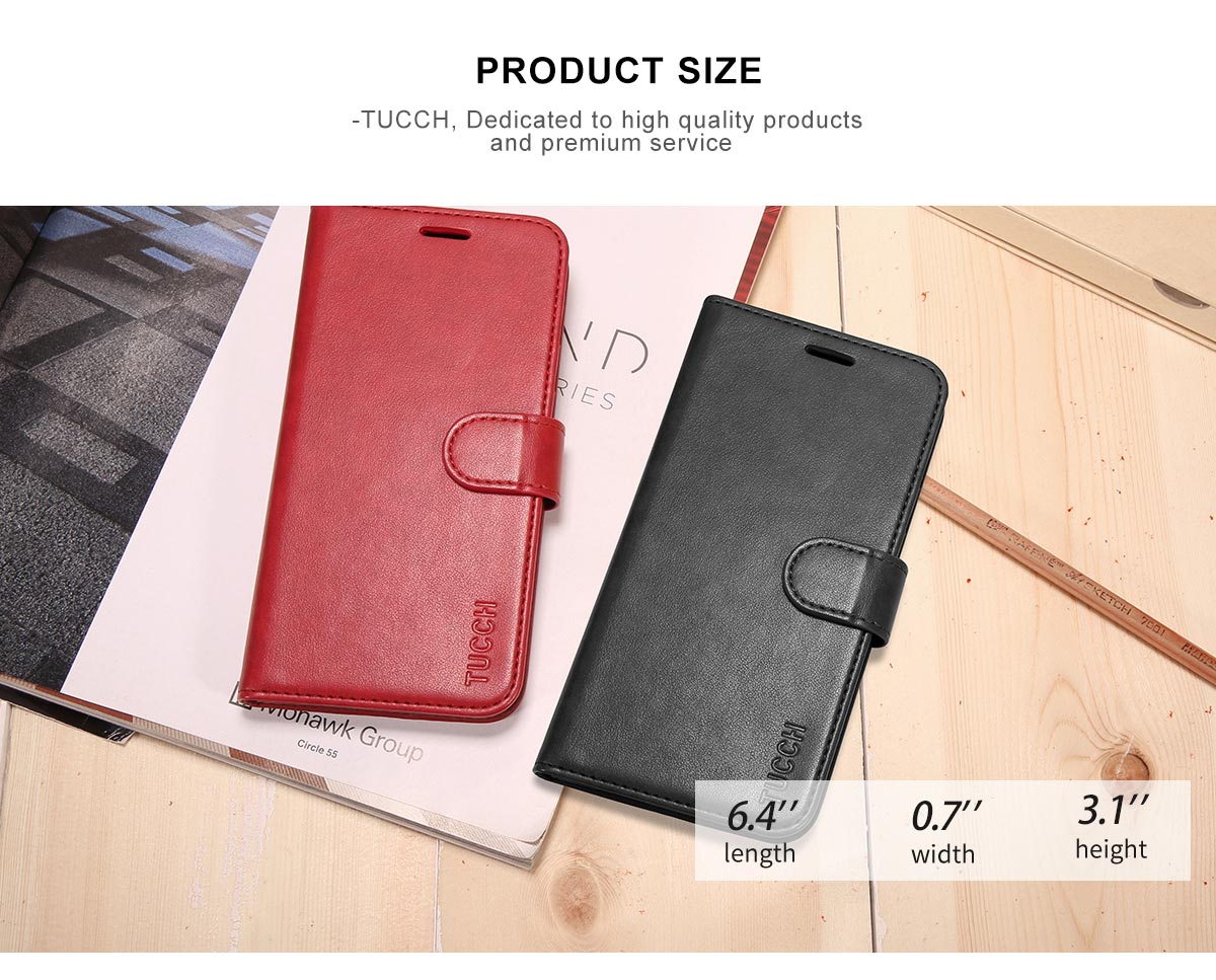 TUCCH Samsung S9 Plus  Leather Case with Kickstand and Magnetic Closure 