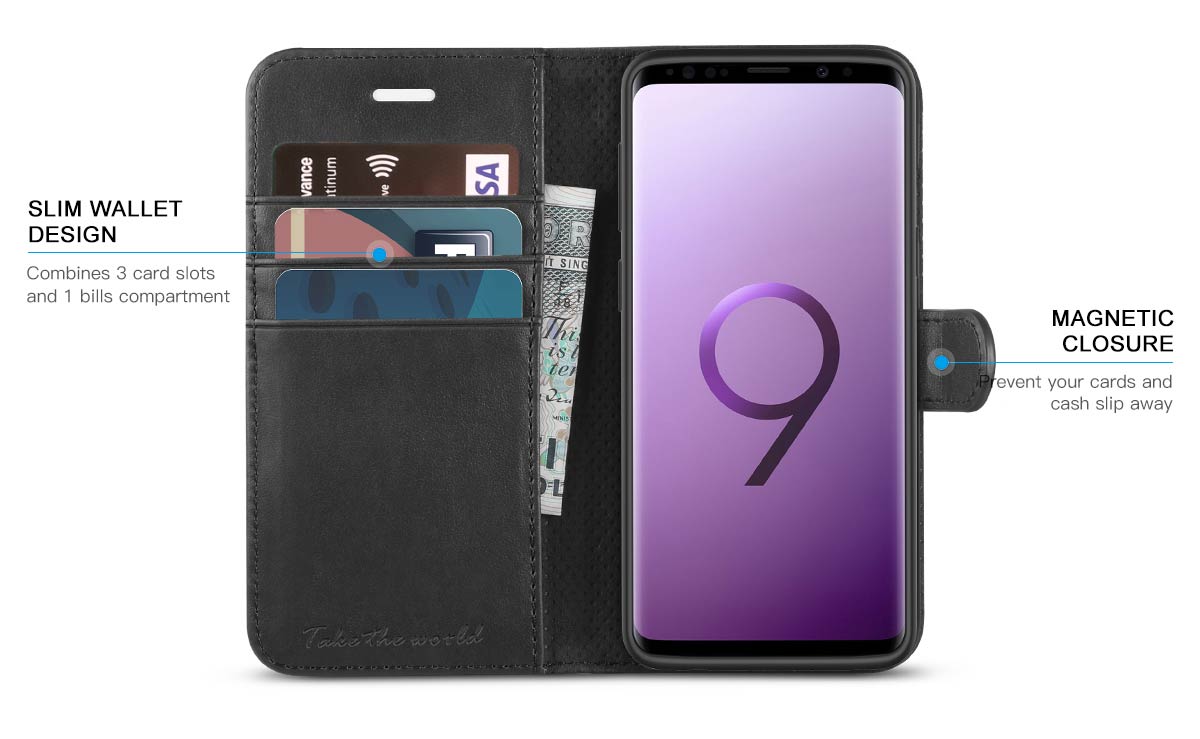 TUCCH Samsung S9 Wallet Case 